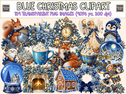 Blue Christmas Clipart