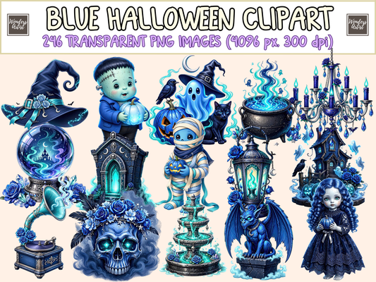 Blue Halloween Clipart