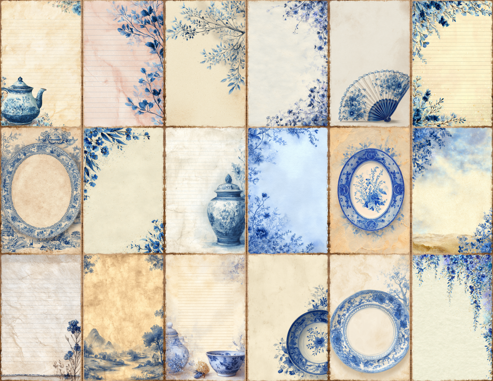 Blue Willow Journal Pages