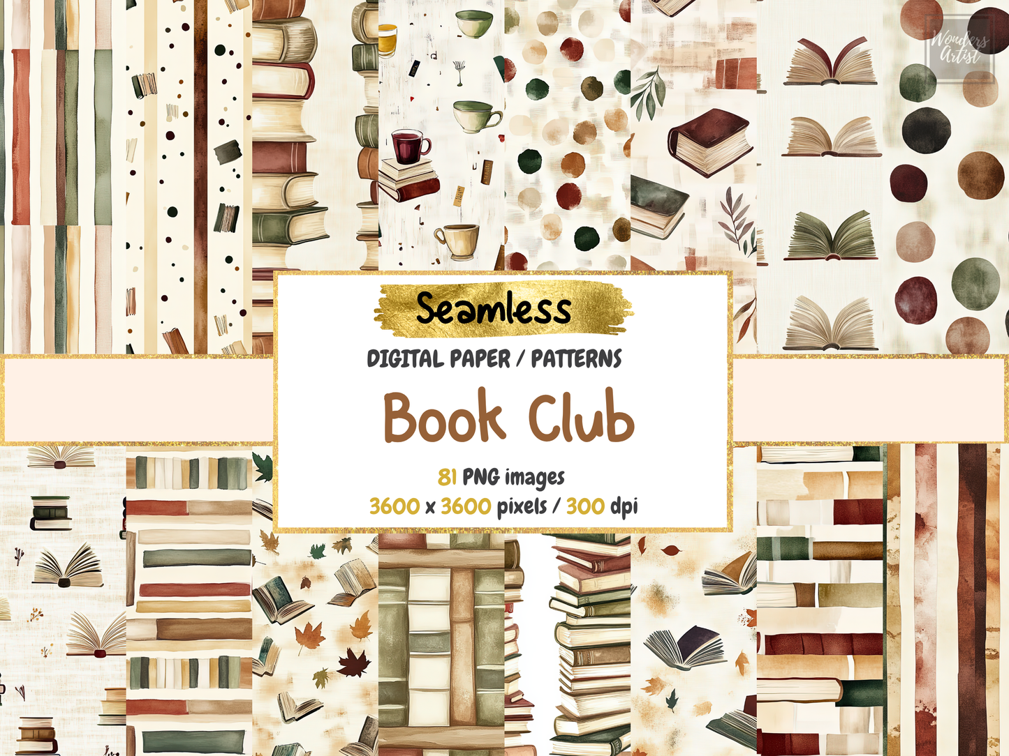 Book Club Digital Paper