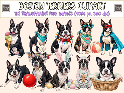 Boston Terriers Clipart