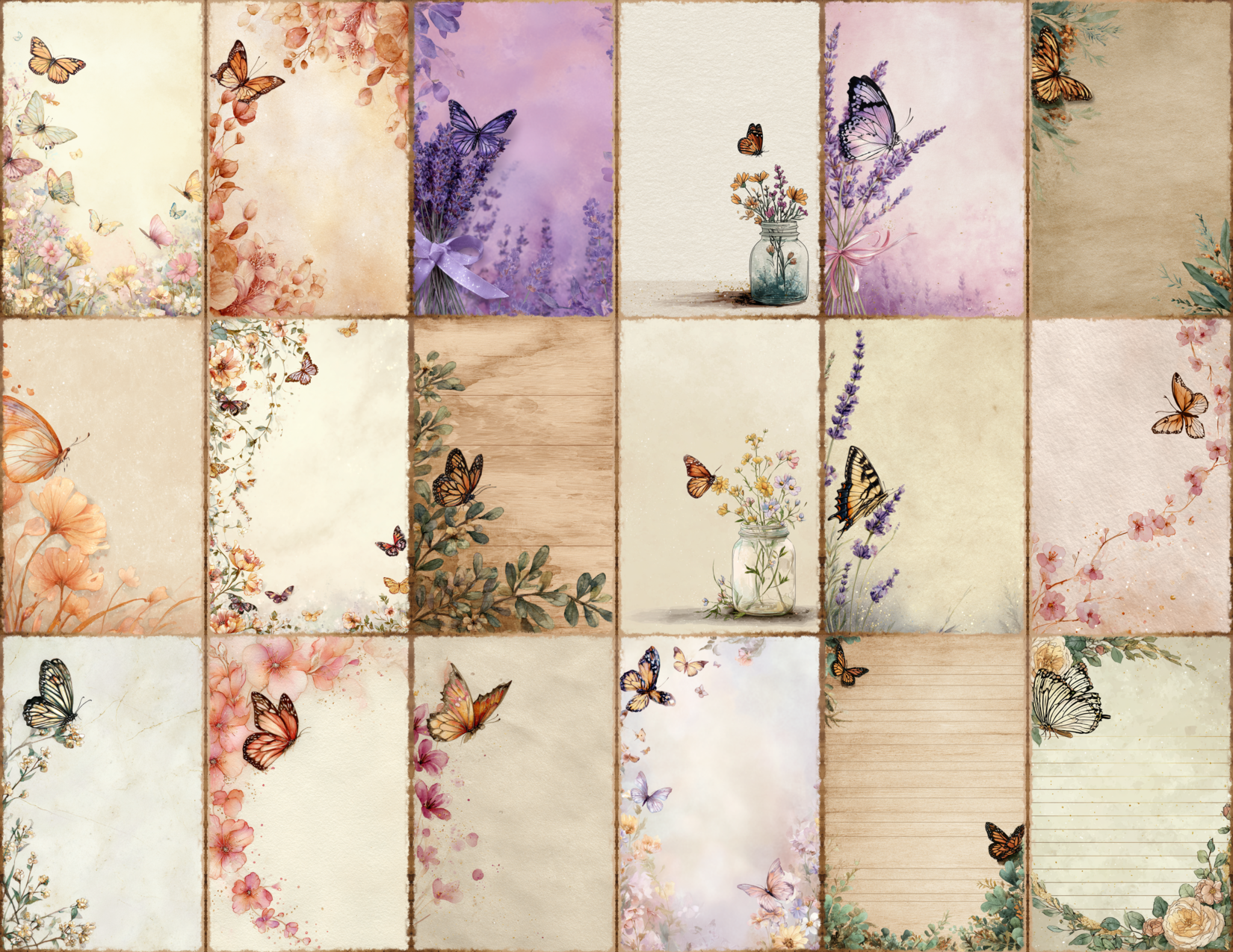 Butterfly Garden Journal Pages