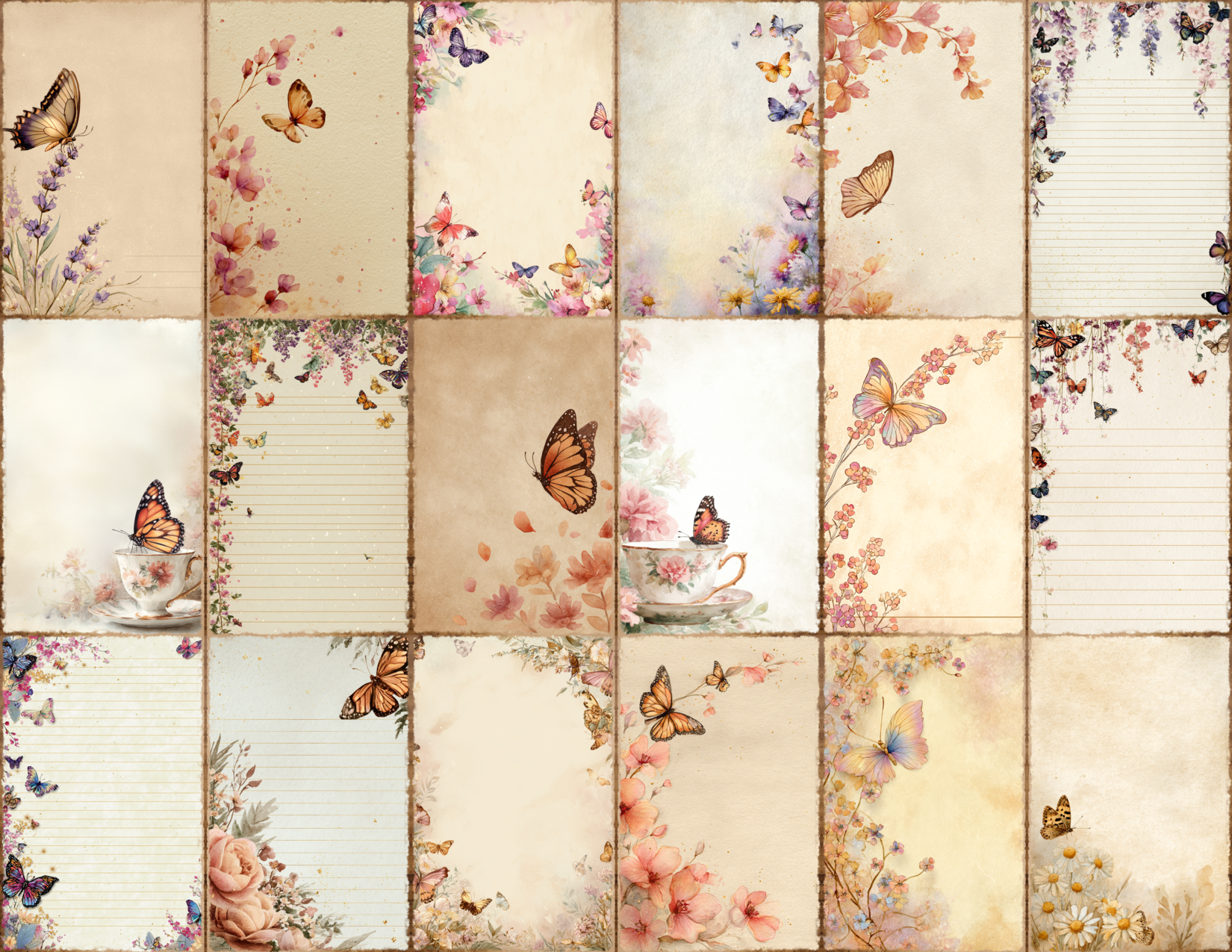 Butterfly Garden Journal Pages