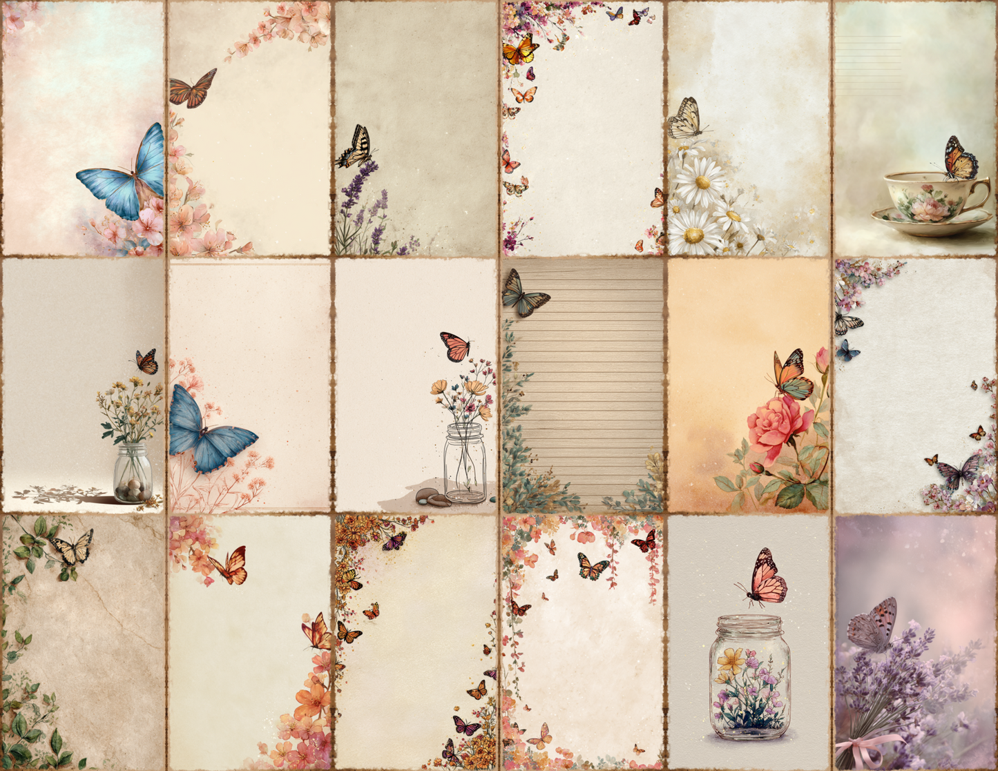 Butterfly Garden Journal Pages