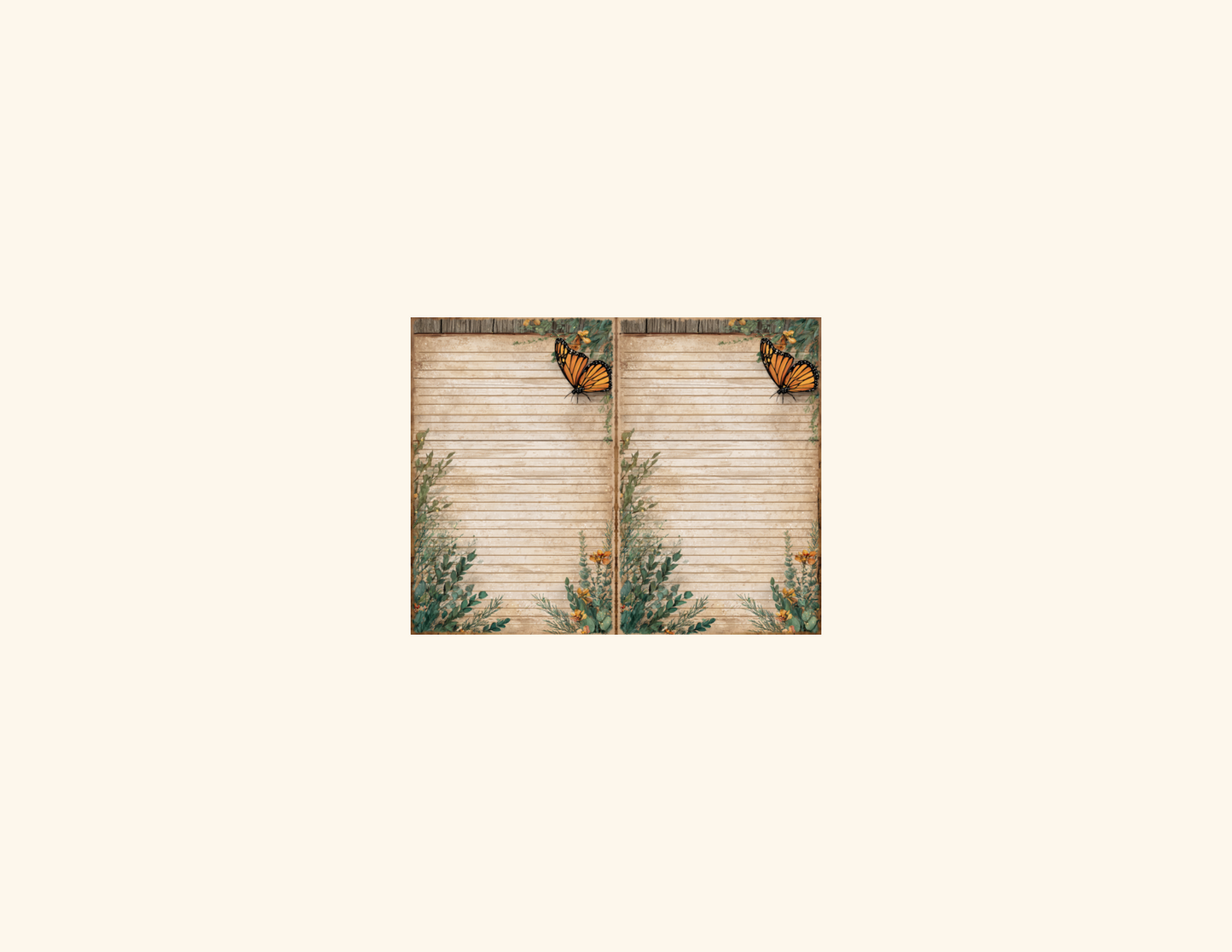 Butterfly Garden Journal Pages