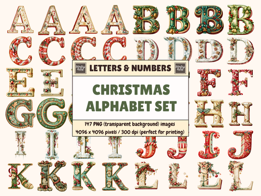 Christmas Alphabet & Numbers