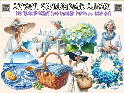 Coastal Grandmother Clipart