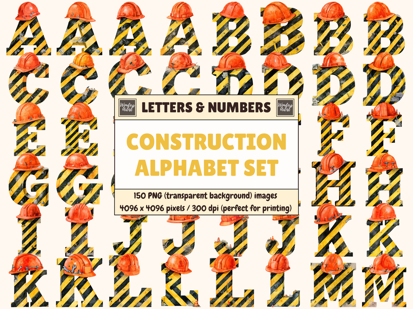 Construction Alphabet & Numbers