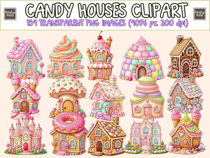 Candy Houses Clipart