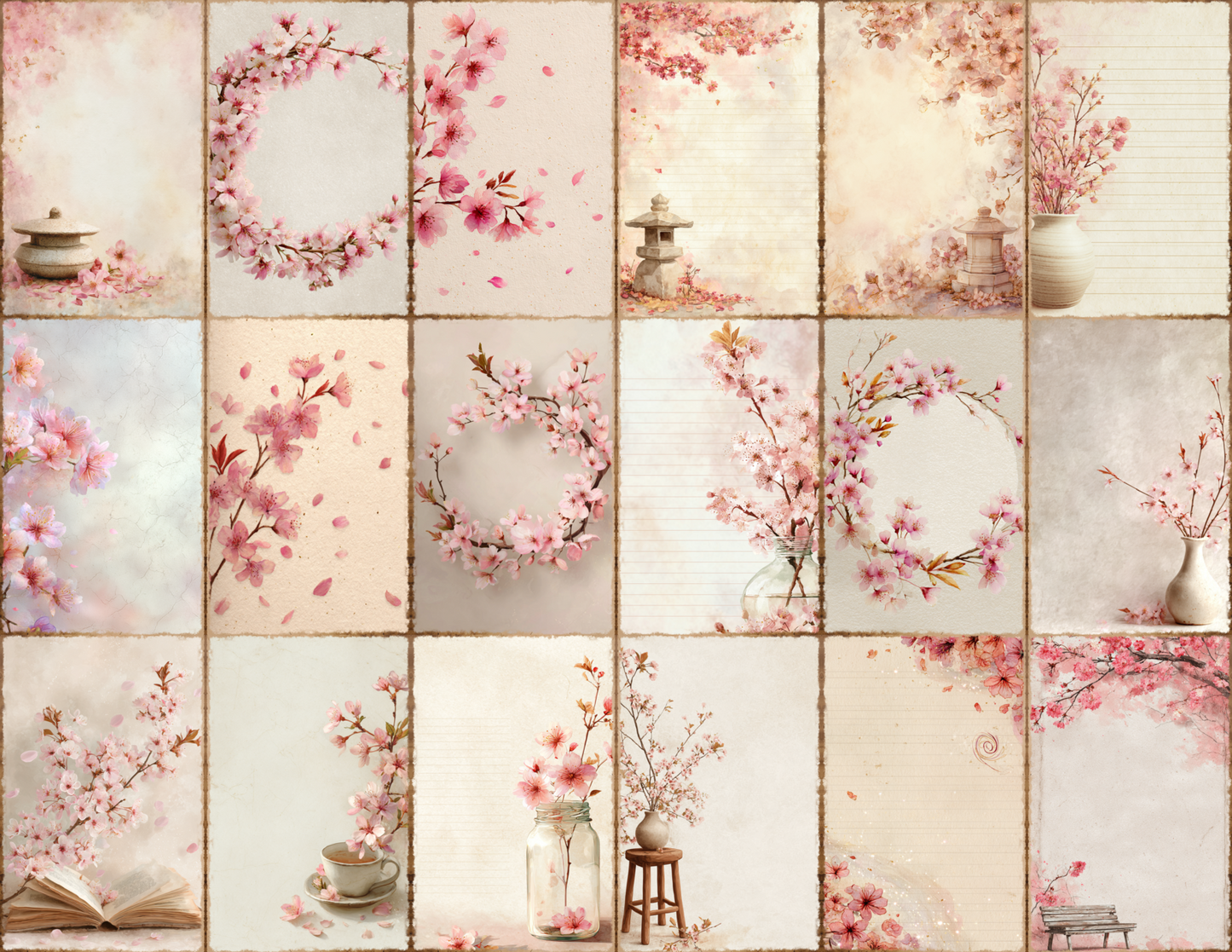 Cherry Blossoms Journal Pages