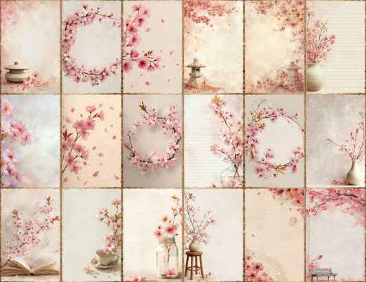 Cherry Blossoms Journal Pages