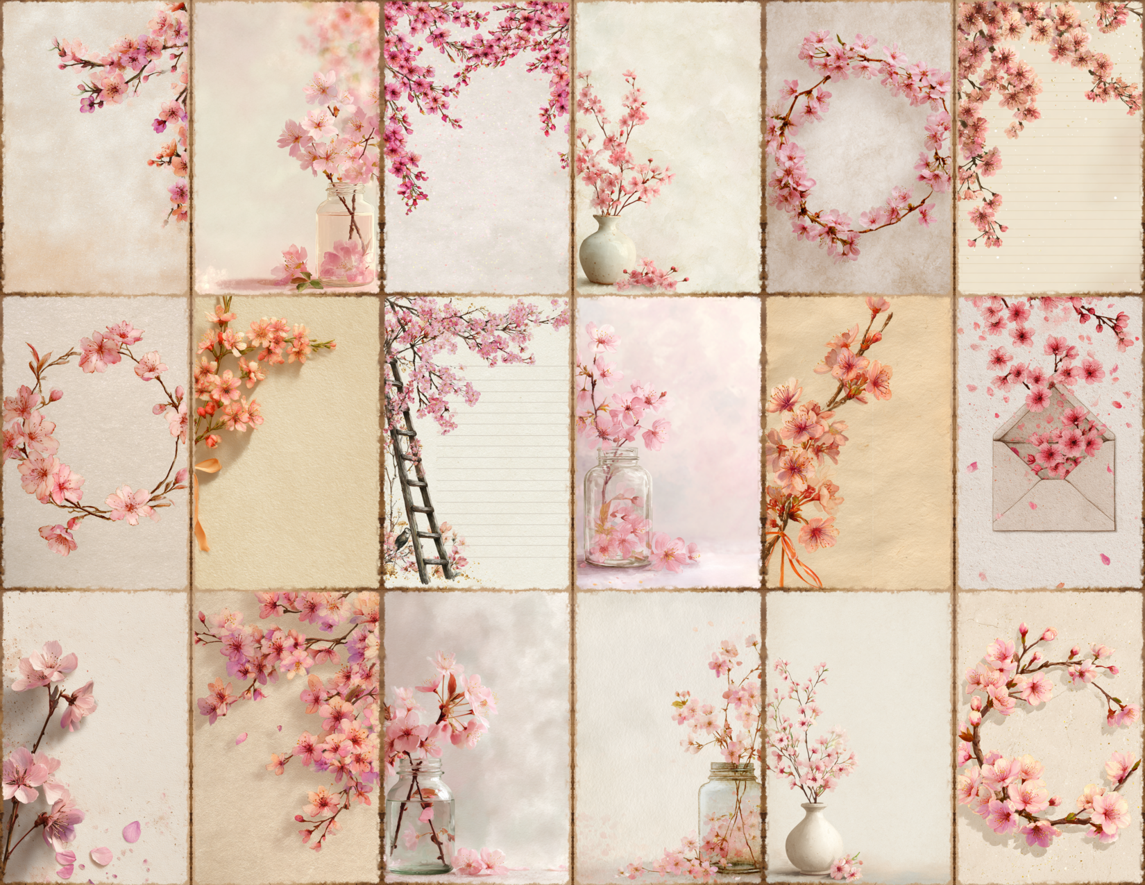 Cherry Blossoms Journal Pages