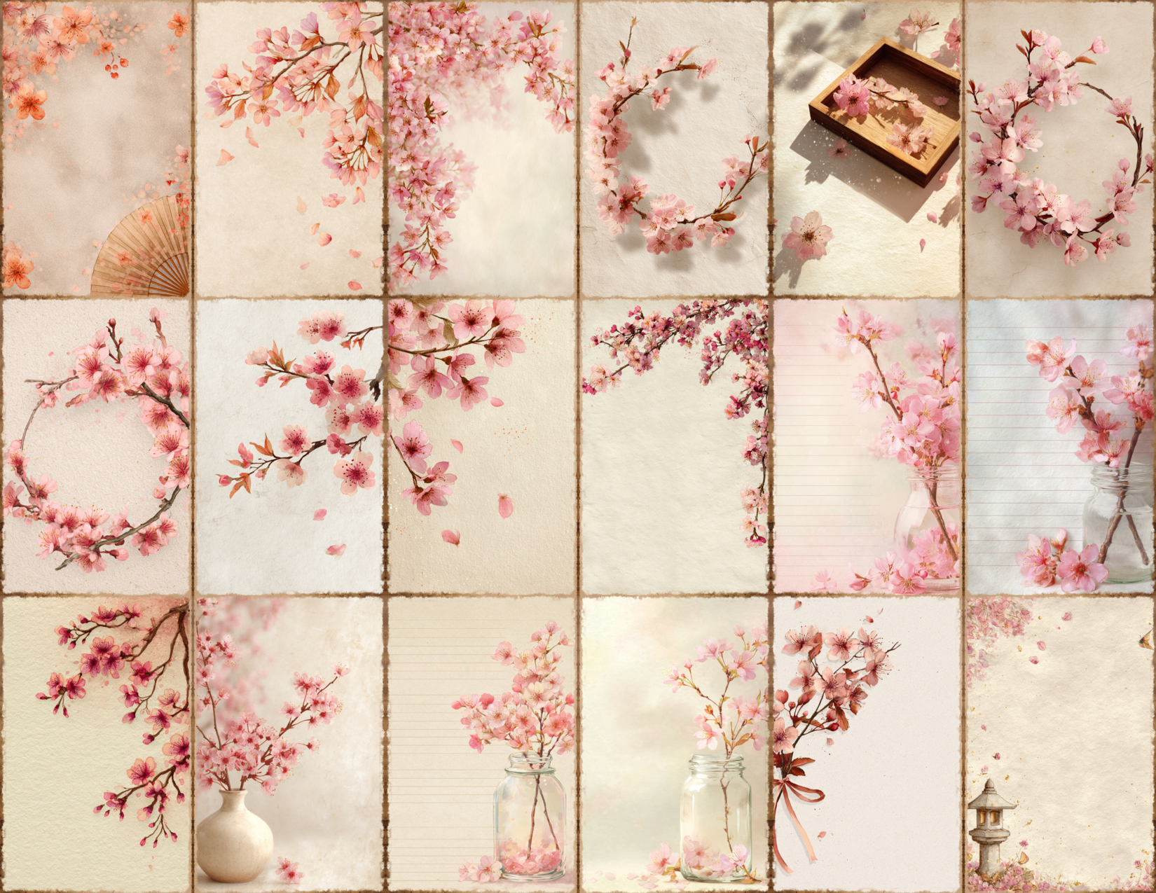 Cherry Blossoms Journal Pages