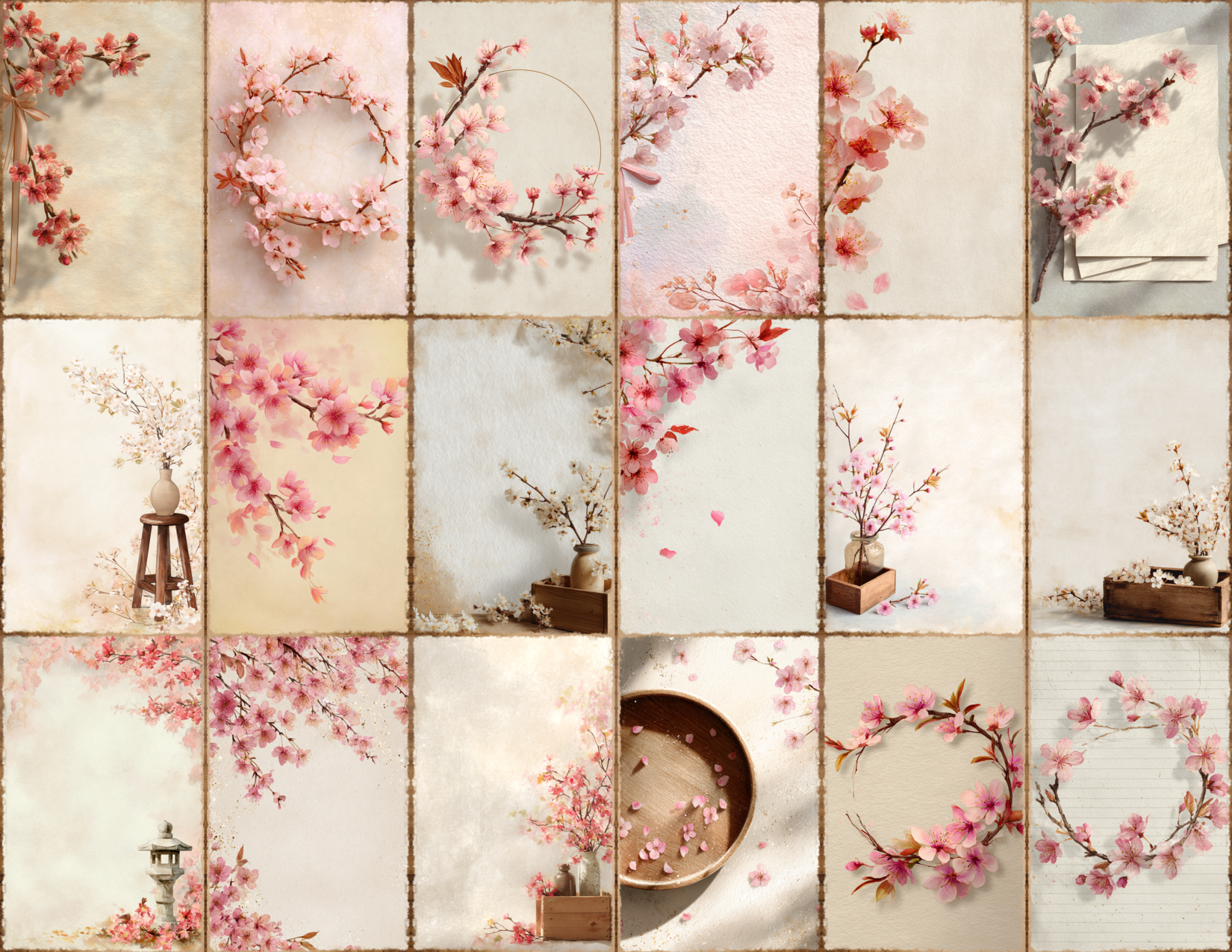 Cherry Blossoms Journal Pages