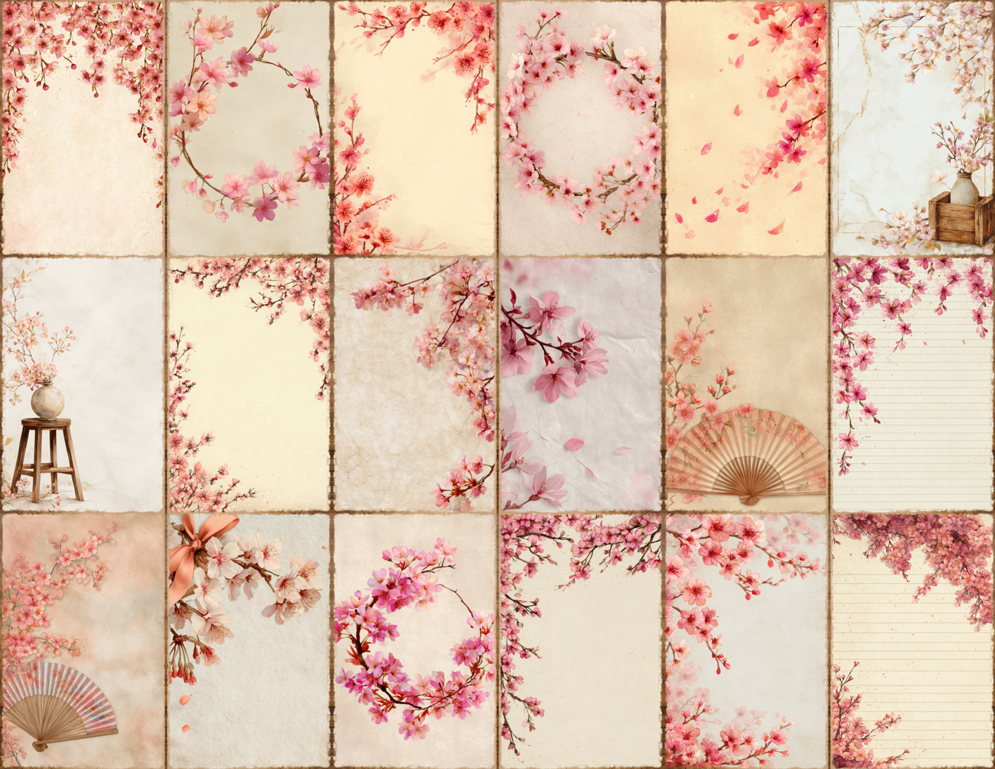Cherry Blossoms Journal Pages