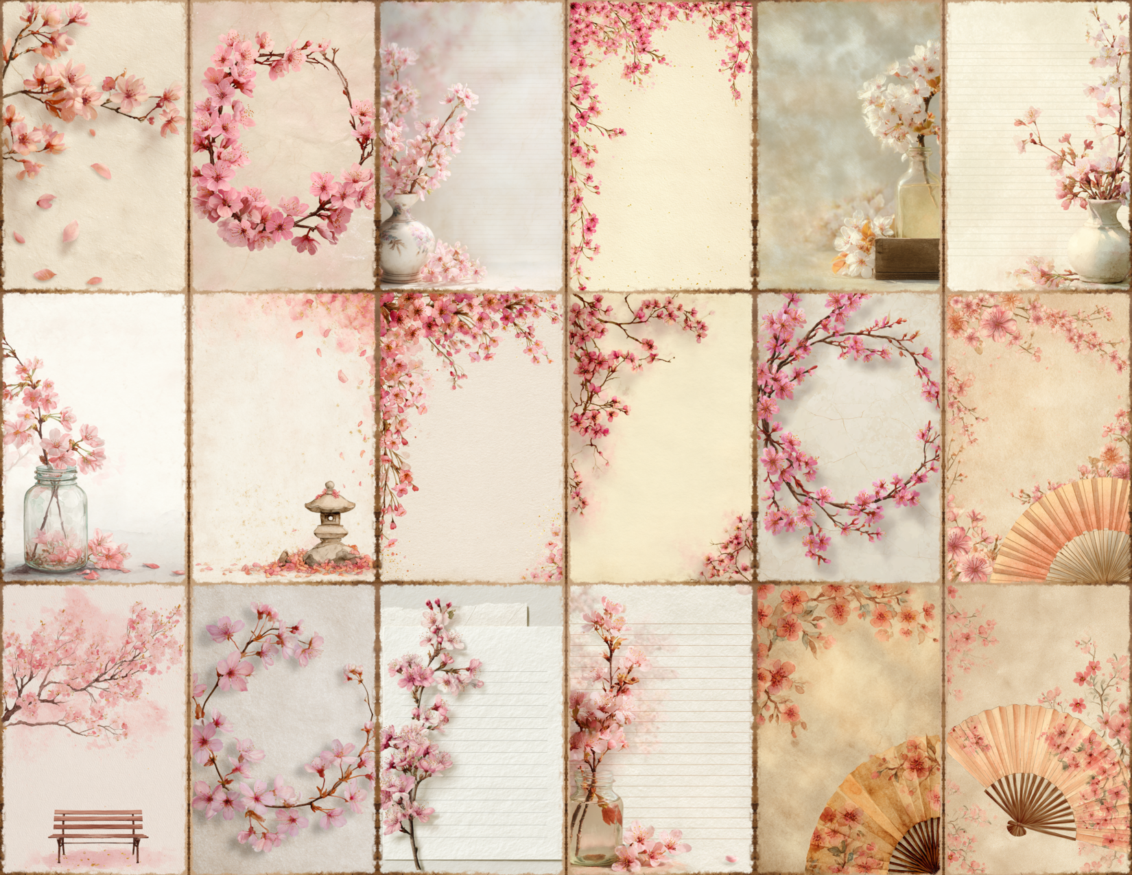 Cherry Blossoms Journal Pages