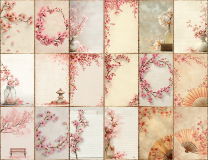 Cherry Blossoms Journal Pages