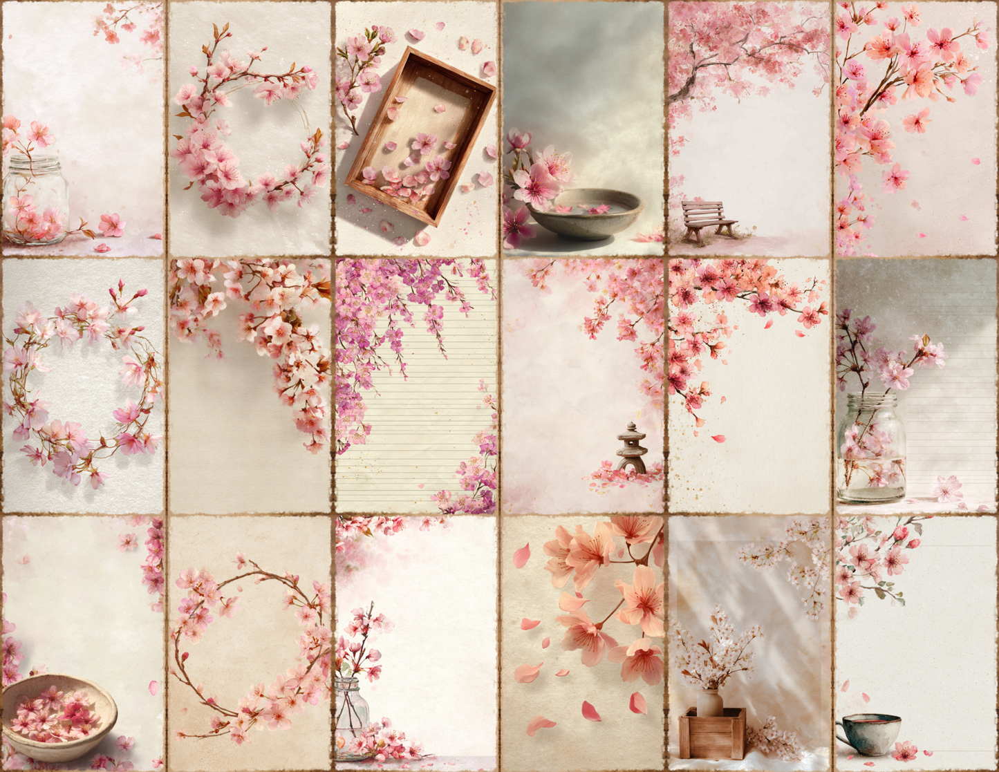 Cherry Blossoms Journal Pages