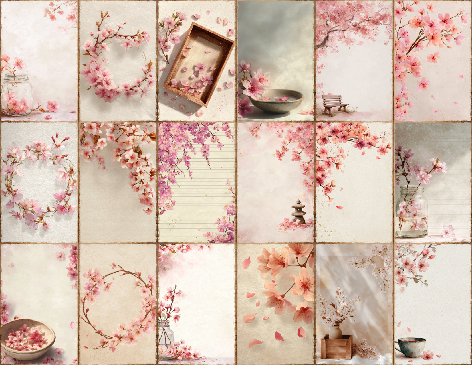 Cherry Blossoms Journal Pages