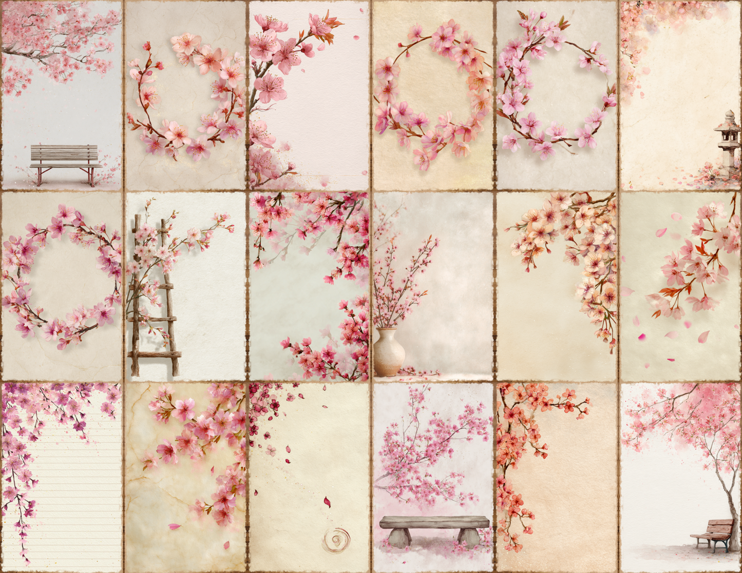 Cherry Blossoms Journal Pages