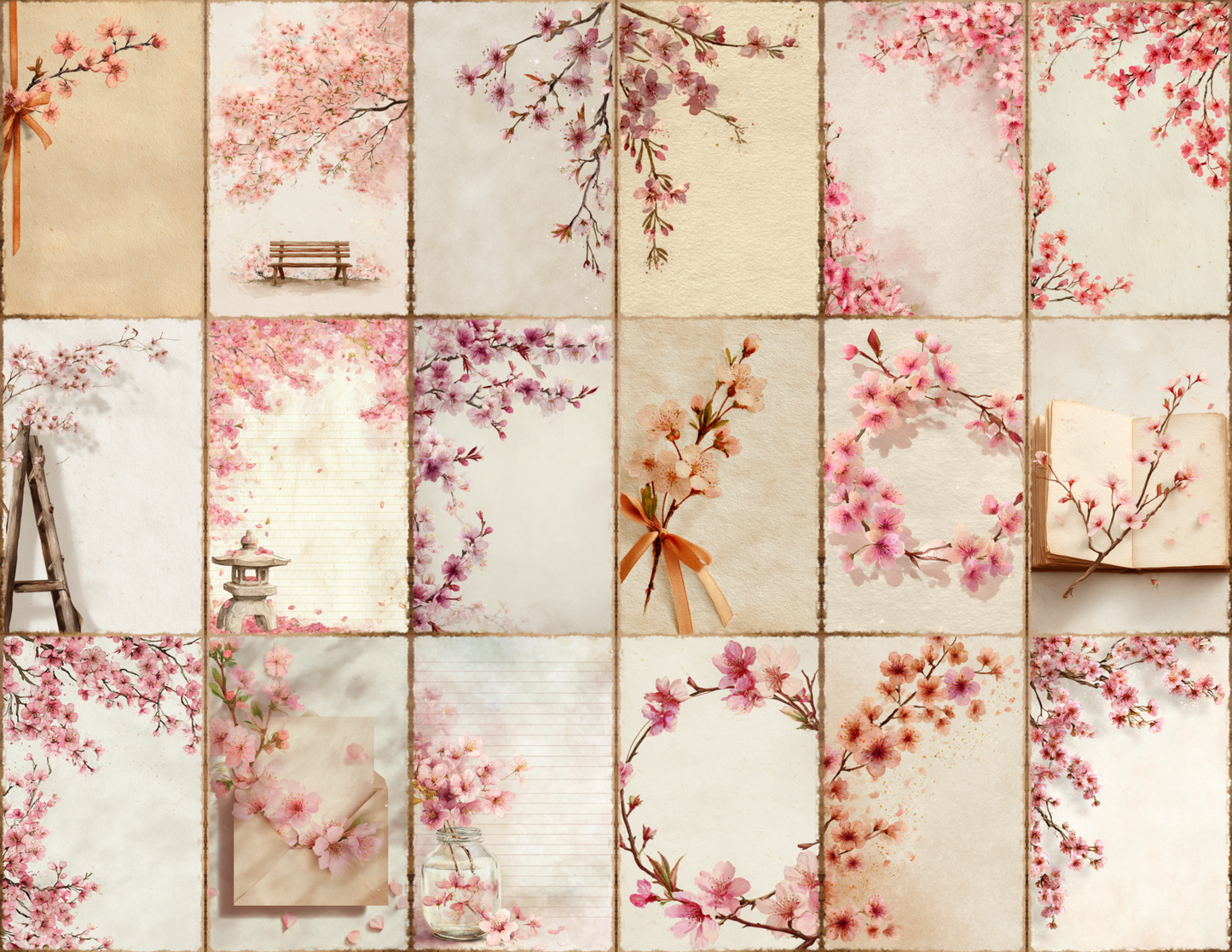 Cherry Blossoms Journal Pages