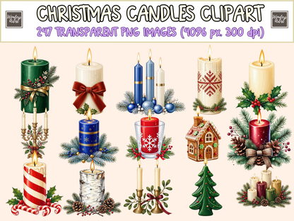 Christmas Candles Clipart
