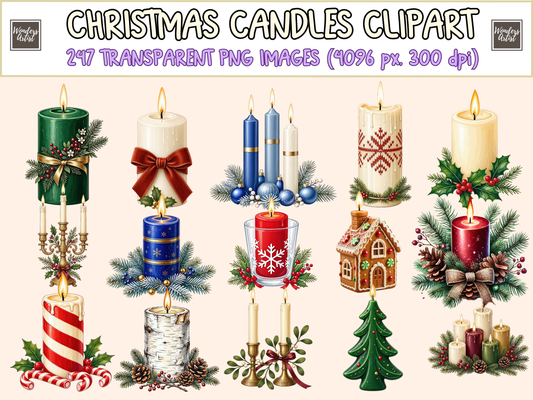 Christmas Candles Clipart