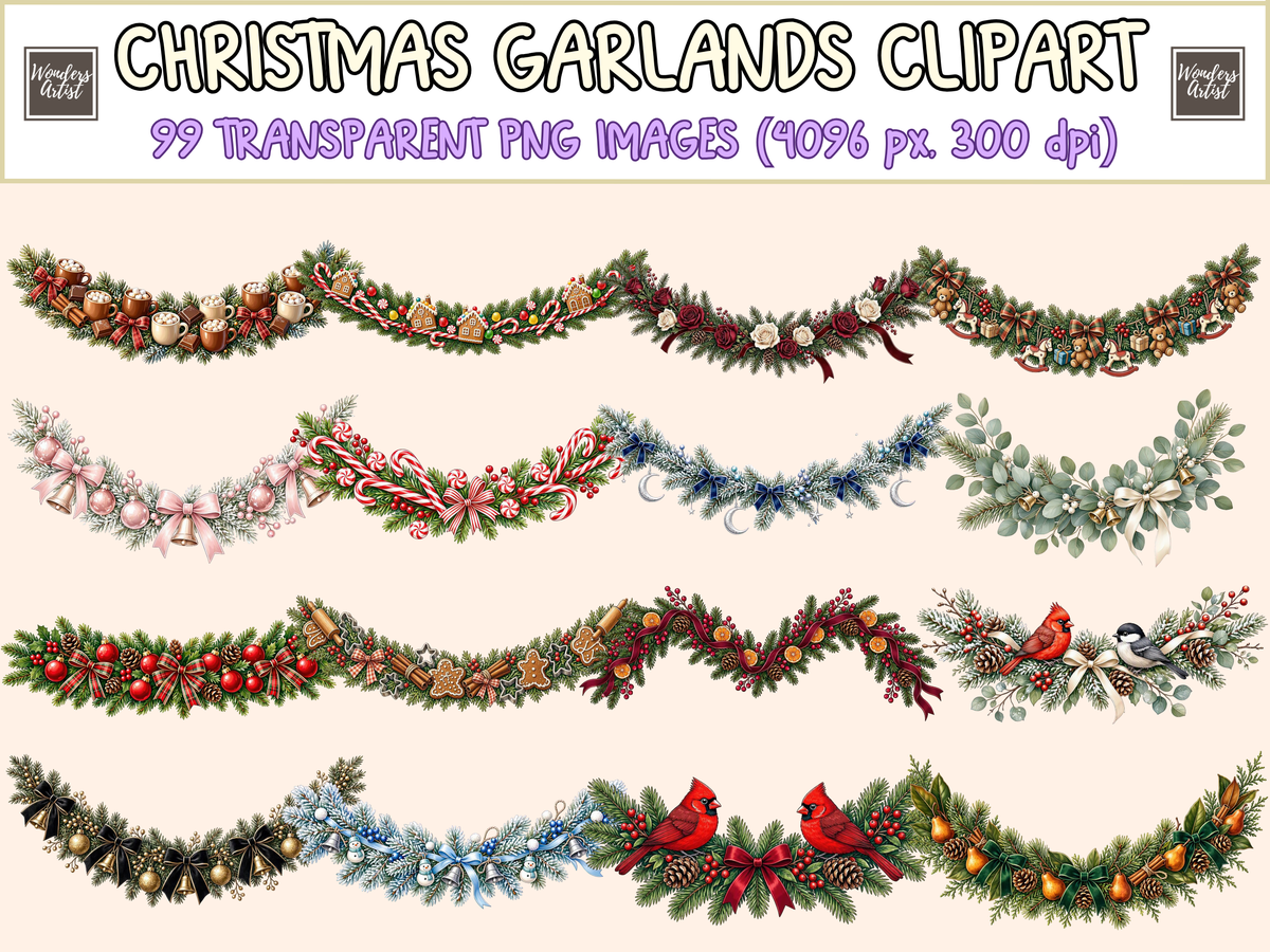 Christmas Garlands Clipart