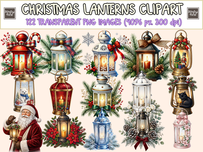 Christmas Lanterns Clipart