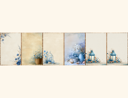 Coastal Blue Journal Pages