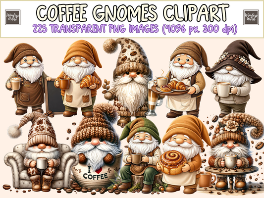 Coffee Gnomes Clipart
