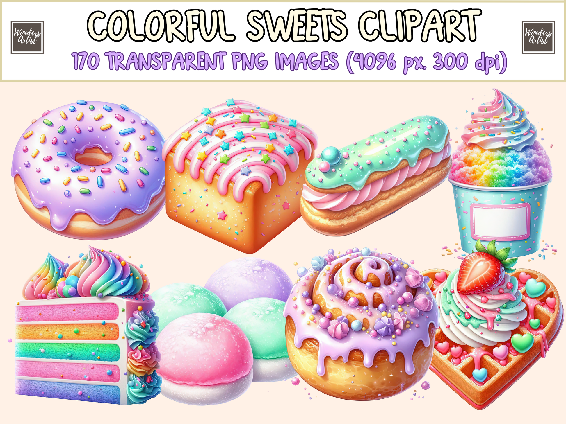 Colorful Sweets Clipart