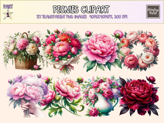 Peonies Clipart