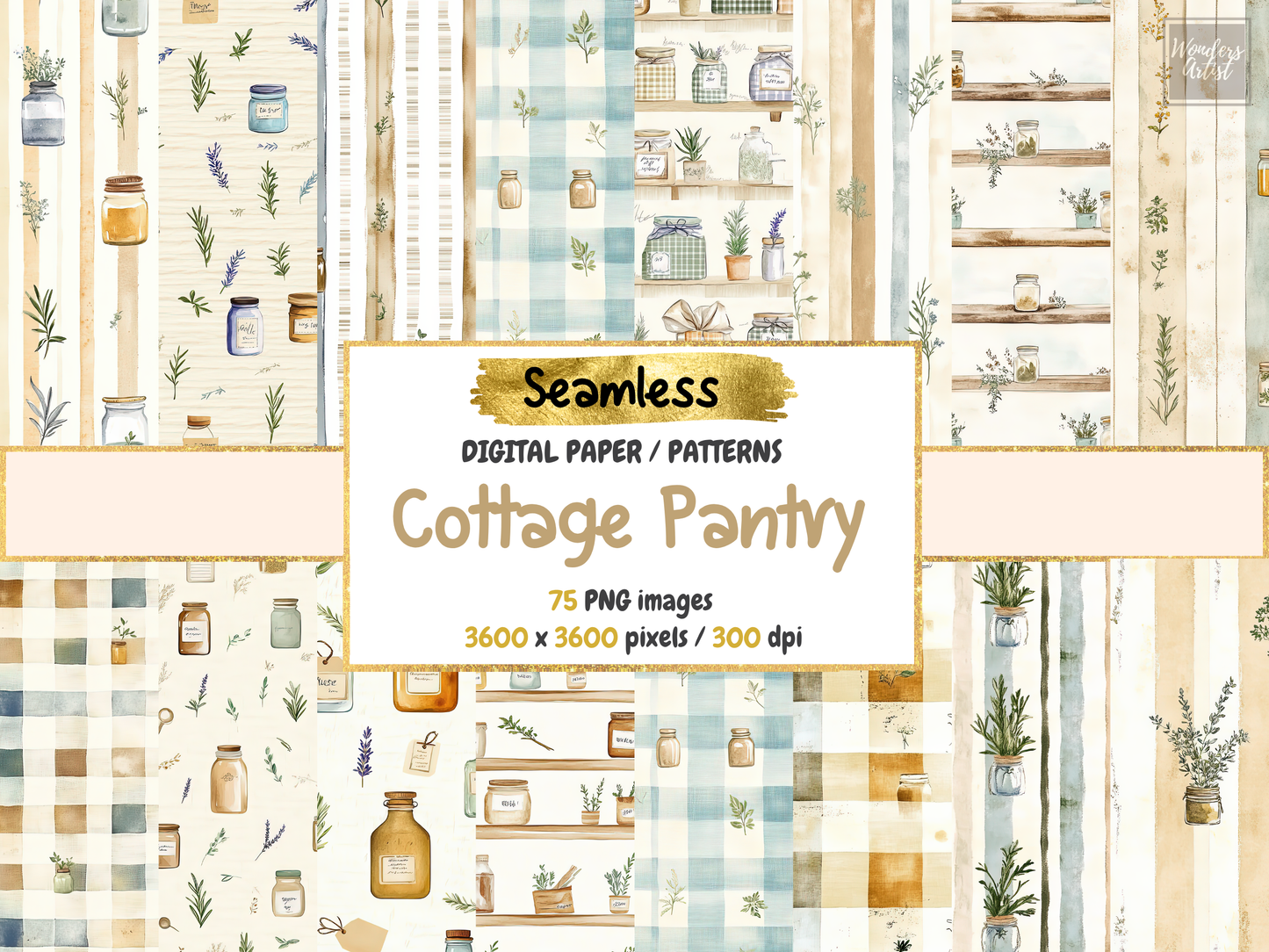 Cottage Pantry Digital Paper