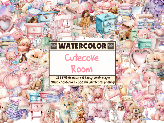 Cutecore Room Watercolor Clipart