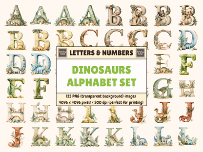 Dinosaurs Alphabet & Numbers