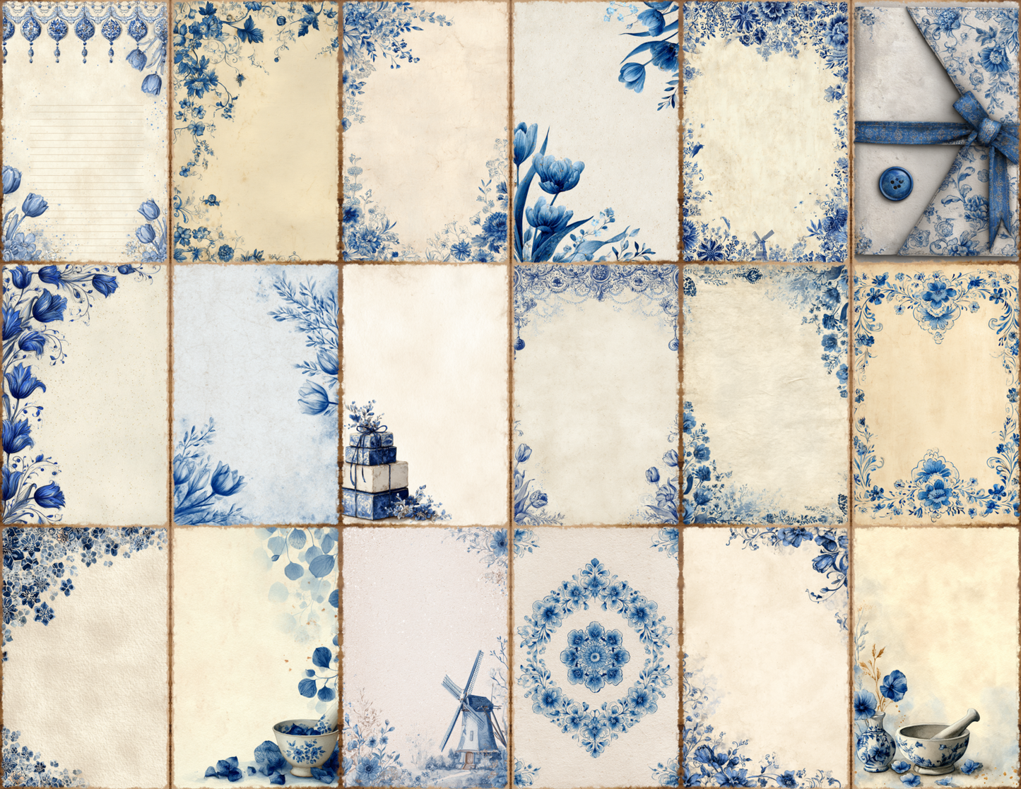 Delft Blue Journal Pages