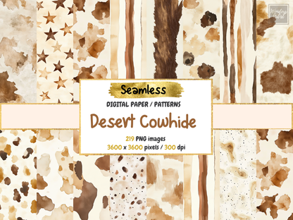 Desert Cowhide Digital Paper