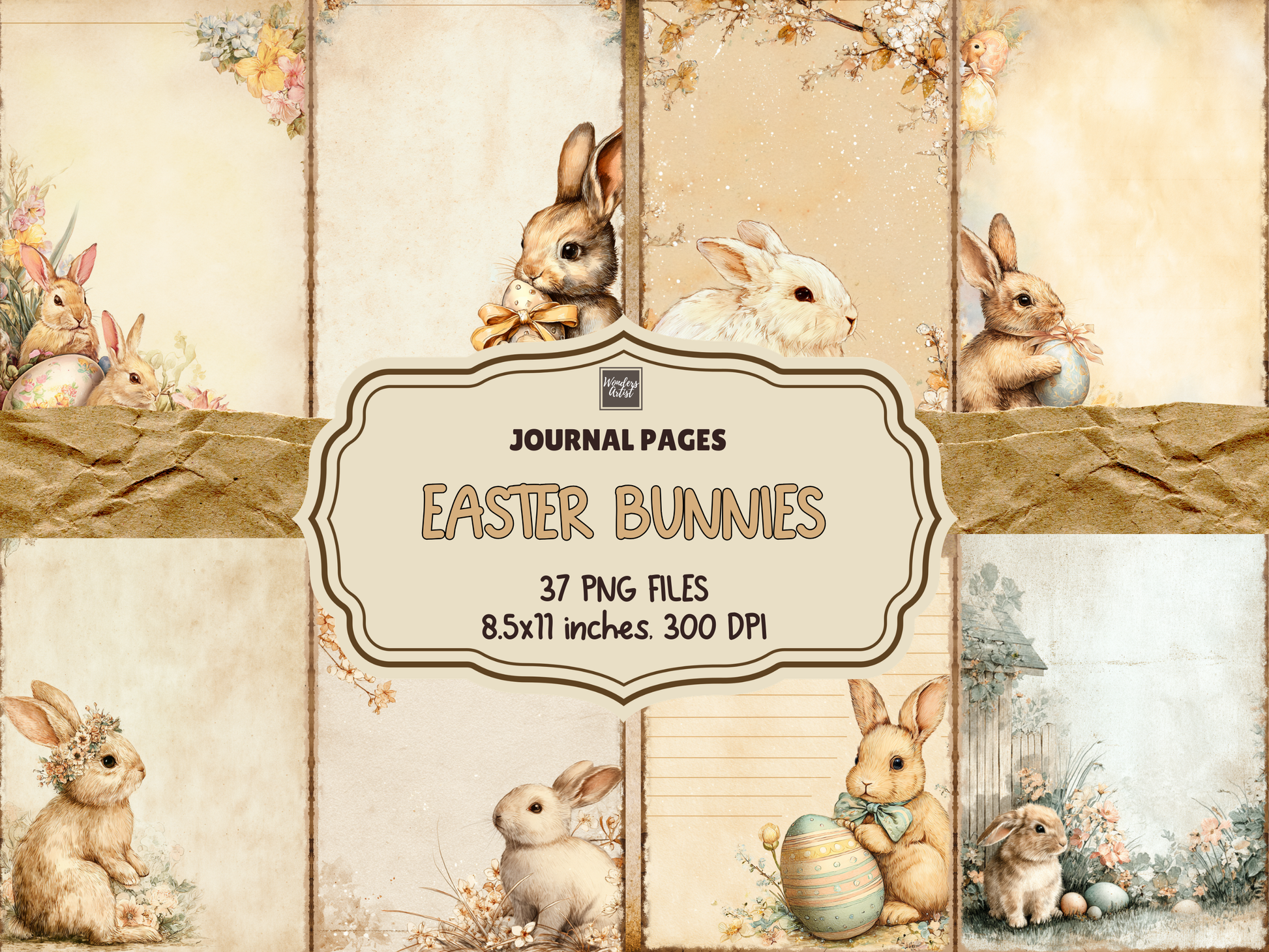 Easter Bunnies Journal Pages