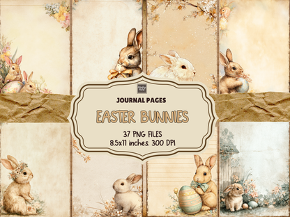 Easter Bunnies Journal Pages
