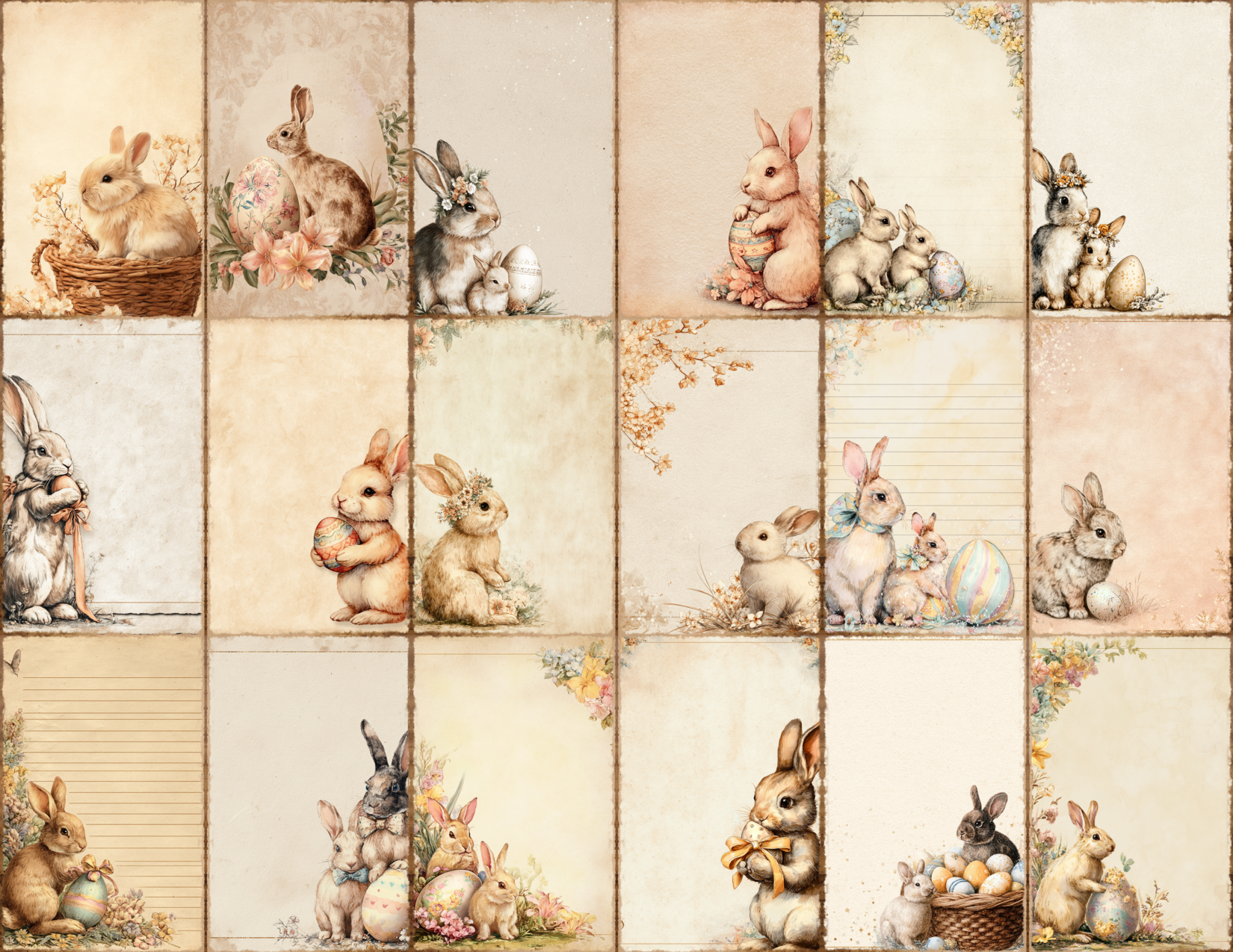 Easter Bunnies Journal Pages