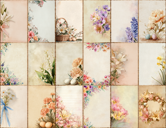 Easter Flowers Journal Pages