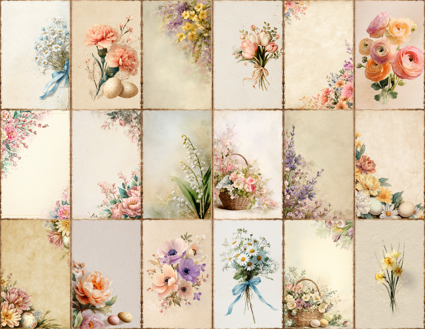 Easter Flowers Journal Pages