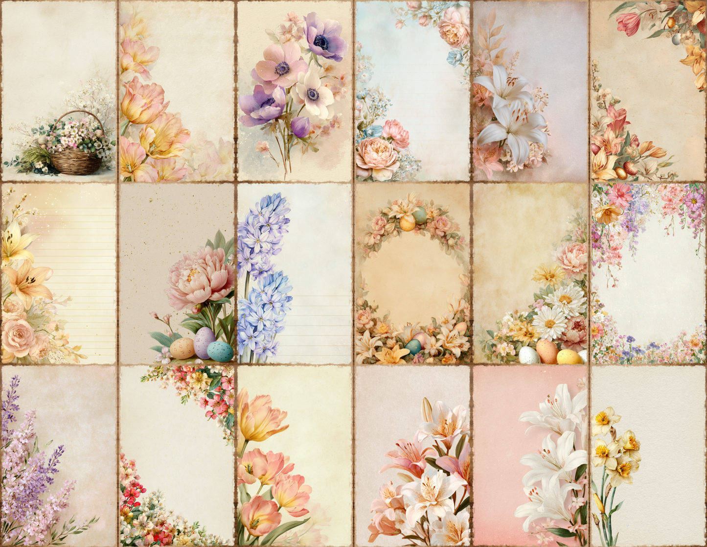 Easter Flowers Journal Pages