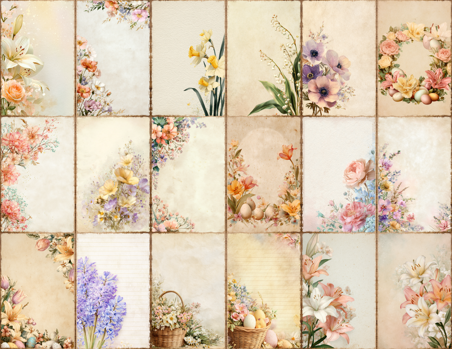 Easter Flowers Journal Pages