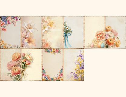 Easter Flowers Journal Pages