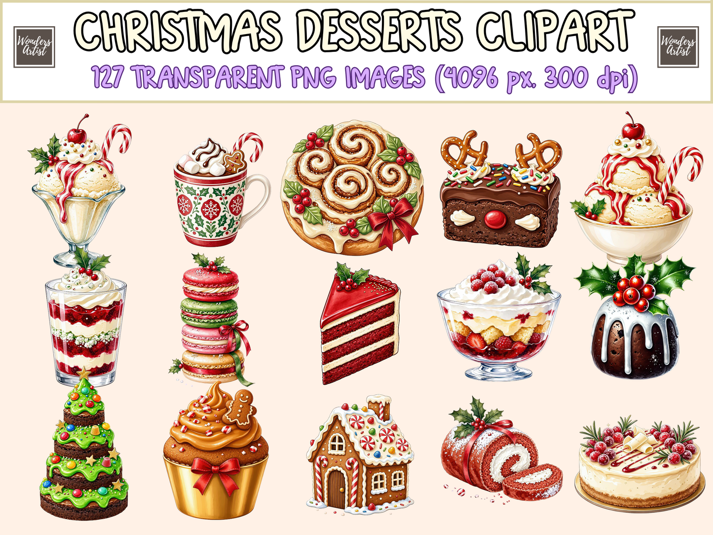 Christmas Desserts Clipart