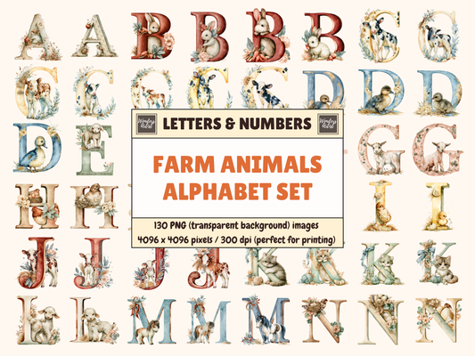 Farm Animals Alphabet & Numbers