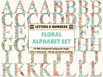 Floral Alphabet & Numbers