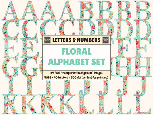 Floral Alphabet & Numbers